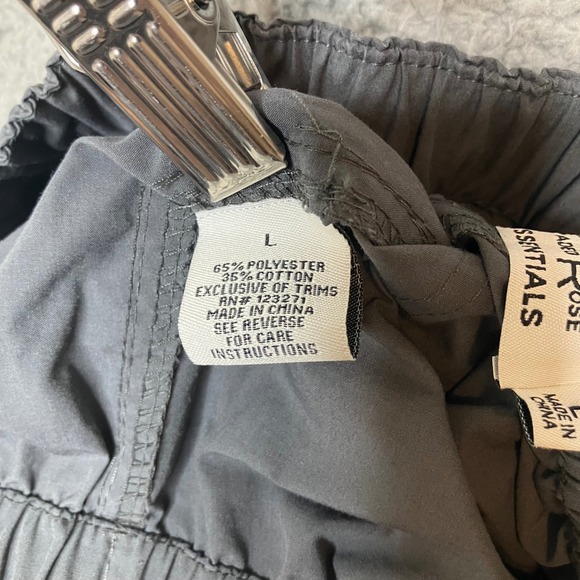 Faded Rose Cargo Pants Women L Baggy Wide Leg Gray Y2K 90s Skater Utility Pocket - Picture 14 of 14